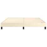 vidaXL Cadre de lit à ressorts Crème 160x200 cm Similicuir