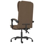 vidaXL Fauteuil inclinable de bureau Marron Tissu
