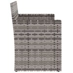 vidaXL Banc de jardin avec coussins Gris 105 cm Résine tressée
