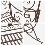 vidaXL Banc de jardin Marron ancien Acier