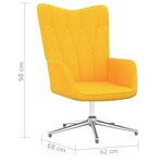 Vidaxl chaise de relaxation jaune moutarde tissu