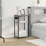 vidaXL Cabinet de chevet Gris Sonoma 41 x 28 x 76 cm Bois d'ingénierie