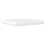 vidaXL Cadre de lit avec matelas Blanc 200 x 200 cm Simili cuir