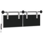 vidaXL Tête de lit suspendue Avec lumière LED Gris nuage Tissu