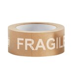 Pack and Move - Lot 12 rouleaux ruban adhésif kraft "Fragile" pour emballage et déménagement - 50 m - Qualité Premium