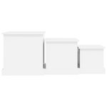 vidaXL Tables basses 3 Pièces blanc bois d'ingénierie