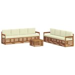 vidaXL Ensembles de canapés avec coussin 9 Pièces Naturel et Crème