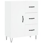vidaXL Buffet haut Blanc 69 5x34x180 cm Bois d'ingénierie