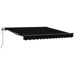Store Rétractable Automatique vidaXL Noir 350x250 cm