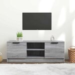 vidaXL Meuble TV Sonoma gris 102x35x36 5 cm Bois d'ingénierie
