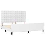 vidaXL Cadre de lit avec tête de lit Blanc 180x200 cm Similicuir
