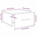vidaXL Cabinet de chevet Chêne noir 35 x 35 x 20 cm Bois d'ingénierie
