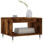 vidaXL Table basse chêne fumé 60x50x40 cm bois d'ingénierie