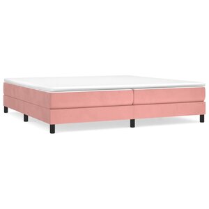 vidaXL Cadre de lit rose 200x200 cm velours