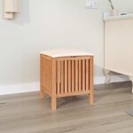 vidaXL Tabouret de salle de bain 40 5x40x52 cm Bois massif de noyer