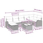 vidaXL Ensemble de canapé de jardin 8 pièces avec coussins en noir poly rattan