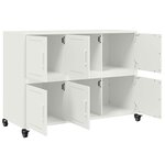 vidaXL Buffet blanc 100 5x39x72 cm acier