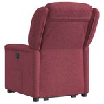 vidaXL Fauteuil inclinable électrique rouge bordeaux tissu