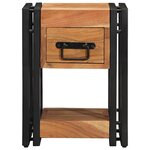 vidaXL Cabinet de chevet avec tiroir 2 Pièces Marron 30 x 30 x 40 cm