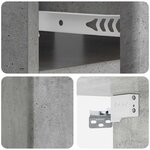 vidaXL Cabinet de chevet mural Gris béton 49 x 34 5 x 20 cm