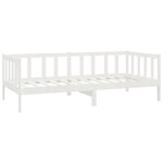 vidaXL Lit de repos avec matelas 90x200 cm Blanc Bois de pin massif