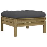 vidaXL Salon de jardin avec coussins 12 Pièces bois de pin imprégné