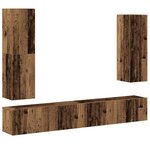 vidaXL Ensemble de meuble TV mural 4 Pièces vieux bois bois d'ingénierie