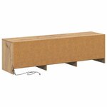 vidaXL Armoire TV avec LEDs avec tiroir Chêne artisan 140 x 34 x 40 cm