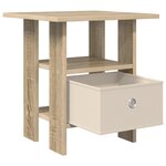 vidaXL Table de chevet 2 pc Chêne Sonoma 41 x 40 x 45 cm