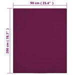 vidaXL Draps-housses Jersey 2 Pièces Bordeaux 90x200 cm Coton