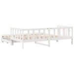 vidaXL Lit de jour avec gigogne et tiroirs sans matelas blanc 90x200cm