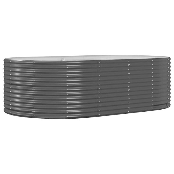 vidaXL Jardinière surélevée Anthracite 212 x 140 x 68 cm Acier galvanisé