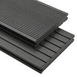 vidaXL Panneaux de terrasse WPC solides et accessoires 10 m² 4 m Gris