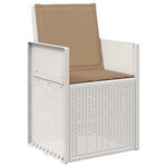 vidaXL Ensemble de salle à manger pour jardin 7 Pièces Blanc et taupe PP