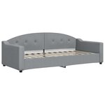 vidaXL Lit de jour avec lit gigogne gris clair 90x200 cm tissu