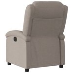 vidaXL Fauteuil inclinable Taupe Tissu