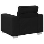 vidaXL Canapé 3 Pièces Noir 219 x 80 x 82 cm Tissu en lin mélangé
