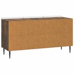 vidaXL Meuble TV 99 x 34 5 x 52 cm Chêne fumé Bois d'ingénierie