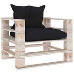 Vidaxl salon de jardin palette 6 pièces avec coussins bois de pin