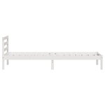 Cadre de lit vidaXL avec tête de lit Blanche 90x210 cm en bois de pin massif