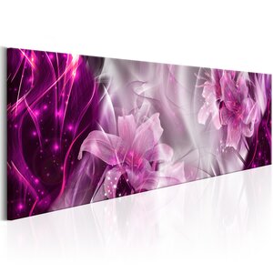 Tableau - purple flames l x h en cm 120x40