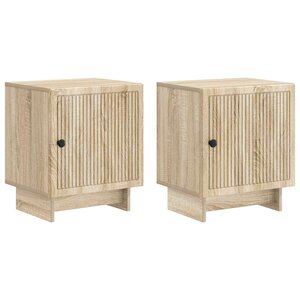 vidaXL Cabinet de chevet 2 Pièces Chêne Sonoma 43 x 34 5 x 50 cm