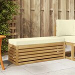vidaXL Ensemble de canapés d'extérieur Blanc et crème 115 x 43 x 45 cm