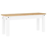 vidaXL Ensemble à manger Panama 3 Pièces blanc bois de pin massif