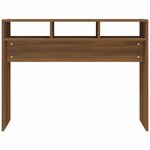 vidaXL Table console Chêne marron 105x30x80 cm Bois d'ingénierie