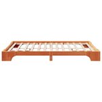 vidaXL Cadre de lit Marron cire 207 x 155.5 x 17 cm Bois massif en pin