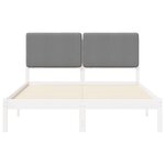 vidaXL Cadre de lit avec tête de lit rembourrée Gris clair