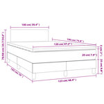 vidaXL Sommier à lattes de lit avec matelas noir 120x190 cm similicuir