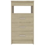 vidaXL Armoire à tiroirs Chêne sonoma 40x50x76 cm Bois d'ingénierie