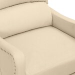 vidaXL Fauteuil inclinable électrique Crème Tissu